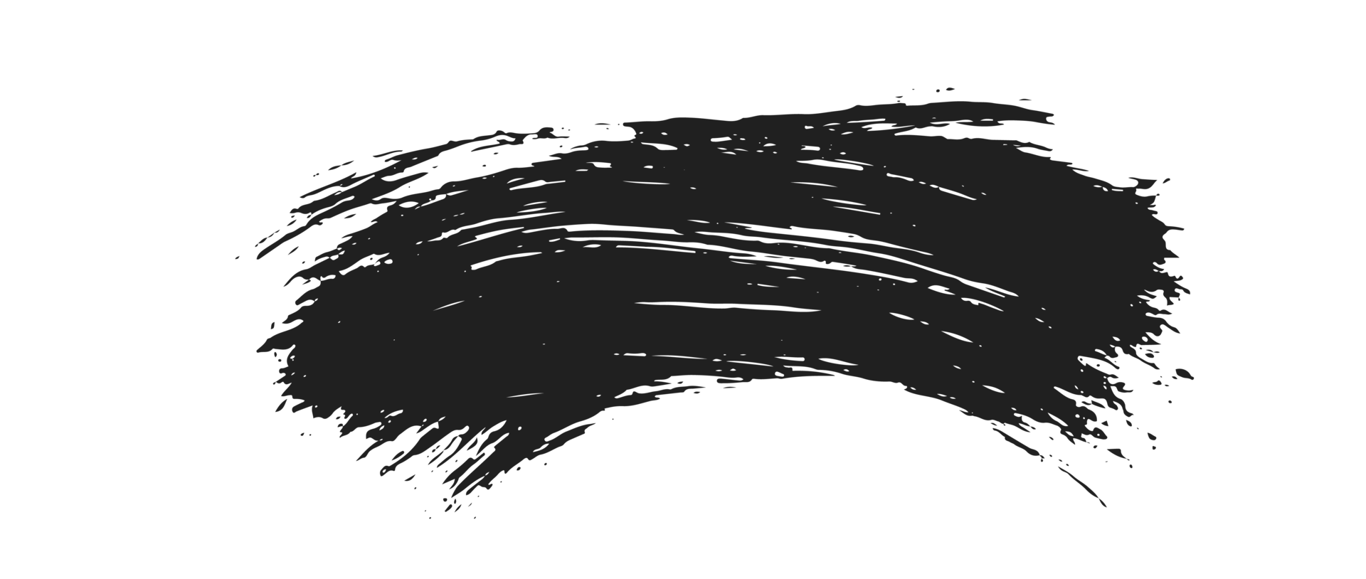 black staine brush, grunge banner, hand drawn splash. Grunge badge brush, hand drawn black png
