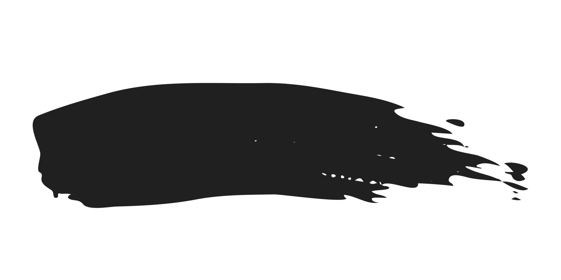 black staine brush, grunge banner, hand drawn splash. Grunge badge brush, hand drawn black png