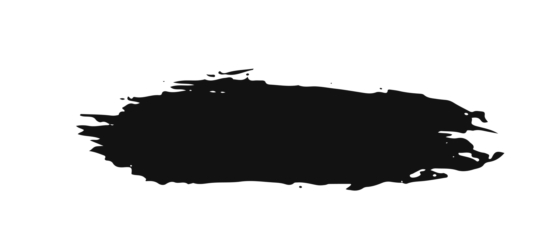 black staine brush, grunge banner, hand drawn splash. Grunge badge brush, hand drawn black png