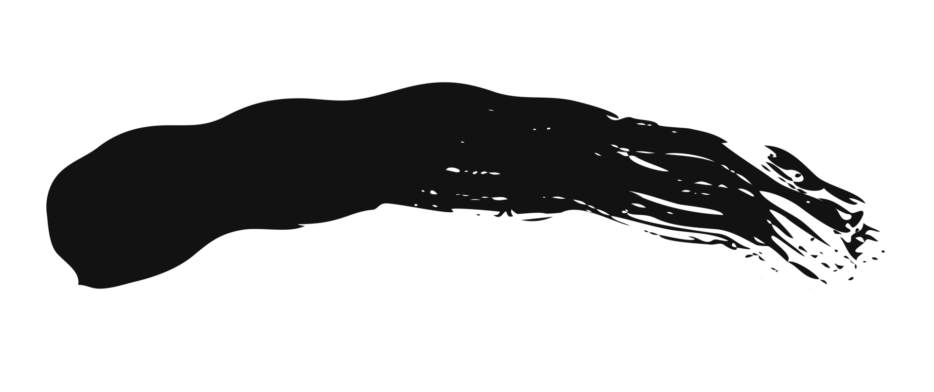 nero macchia spazzola, grunge striscione, mano disegnato spruzzata. grunge distintivo spazzola, mano disegnato nero png