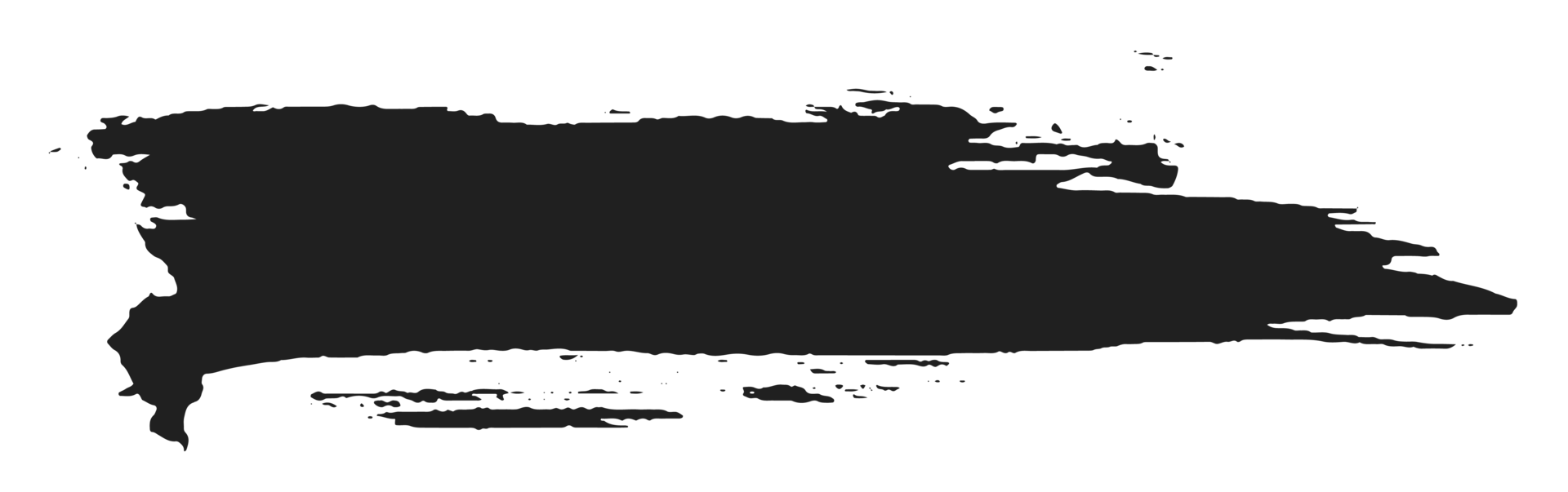 black staine brush, grunge banner, hand drawn splash. Grunge badge brush, hand drawn black png