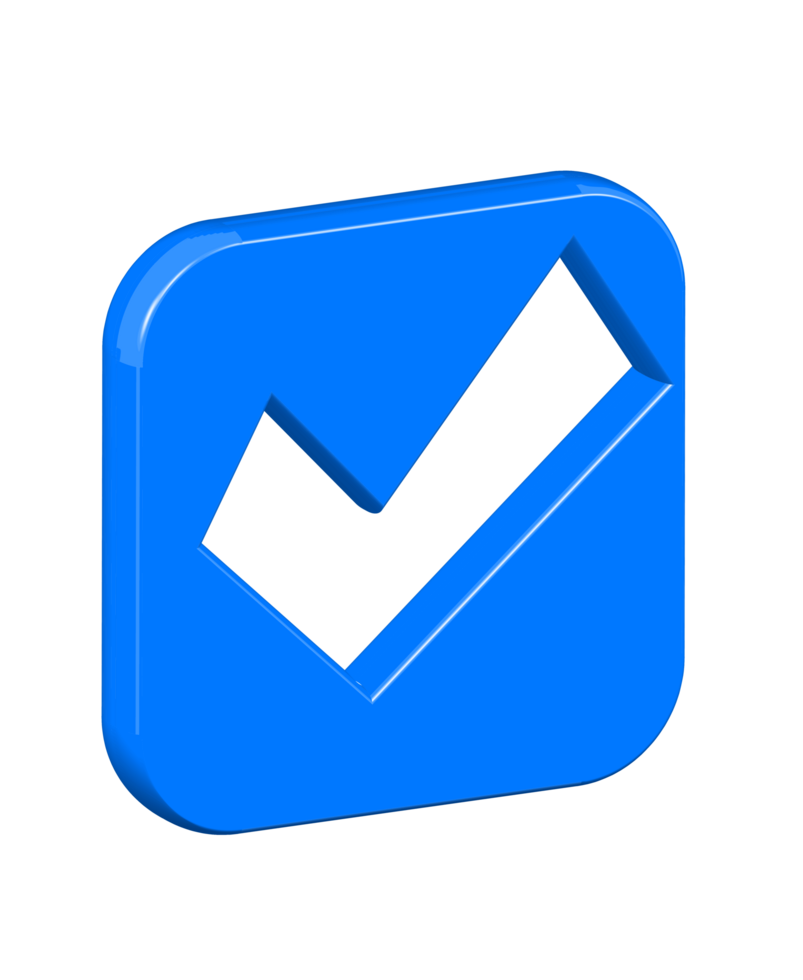 3d checklist sign icon checkmark, agreement, approved png