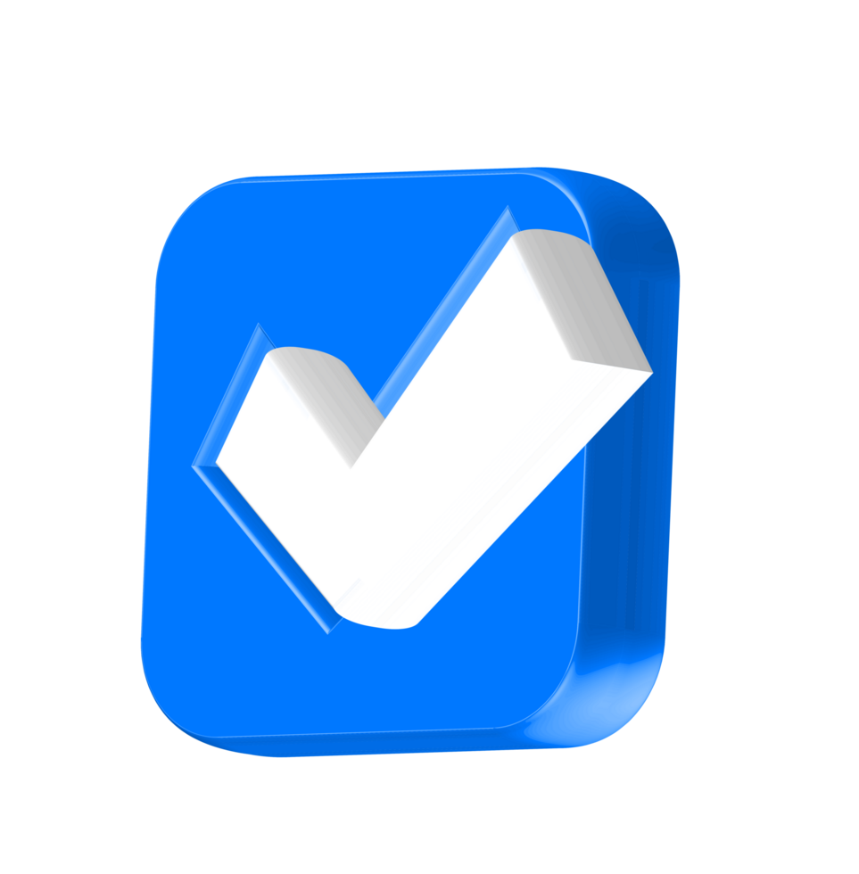 3d checklist sign icon checkmark, agreement, approved png
