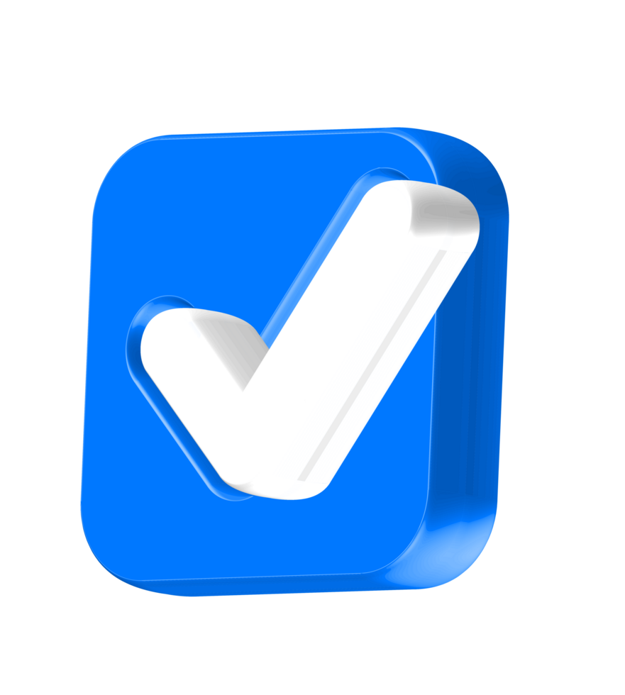 3d checklist sign icon checkmark, agreement, approved png