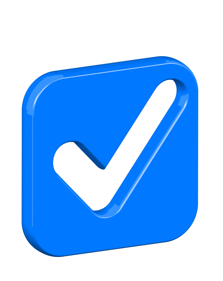 3d checklist sign icon checkmark, agreement, approved png