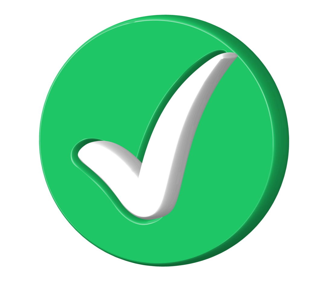 3d checklist sign icon checkmark, agreement, approved png