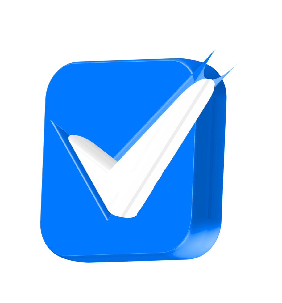 3d checklist sign icon checkmark, agreement, approved png