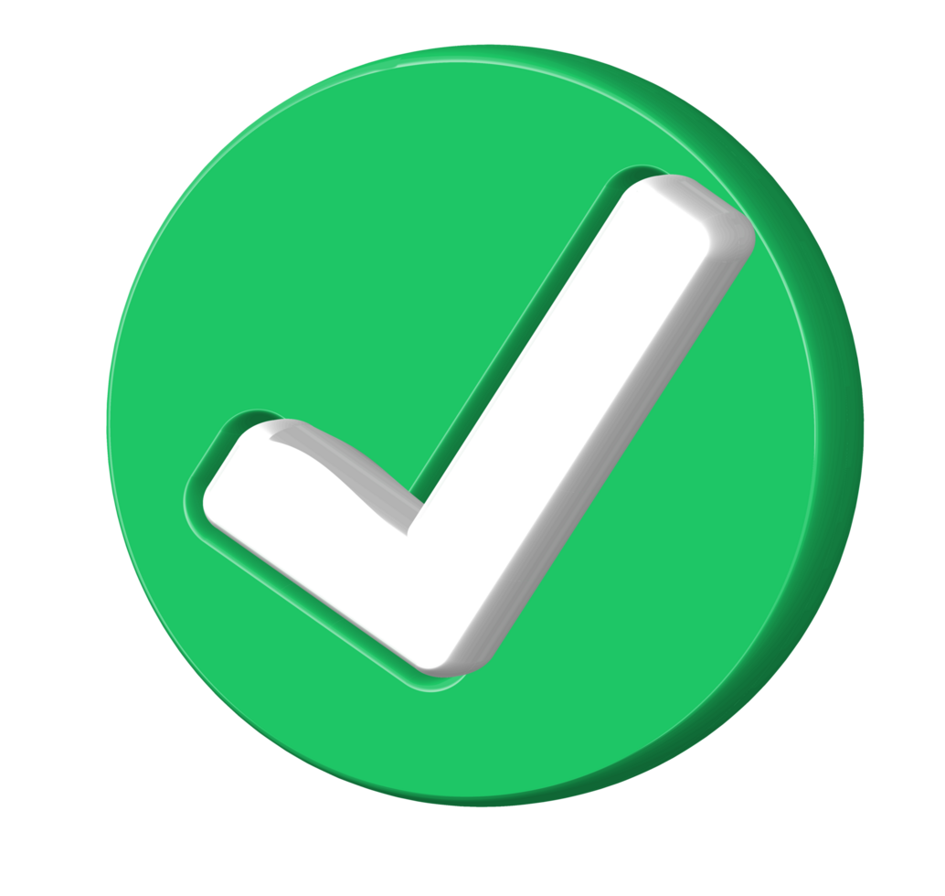 3d checklist sign icon checkmark, agreement, approved png
