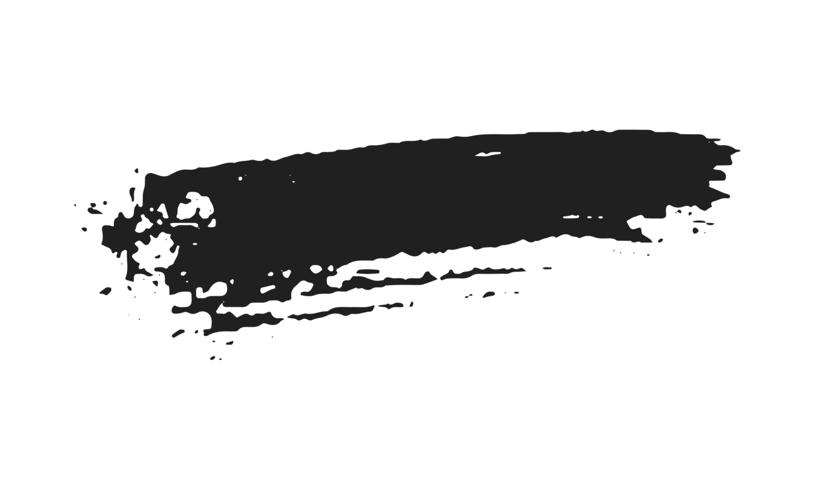 black staine brush, grunge banner, hand drawn splash. Grunge badge brush, hand drawn black png