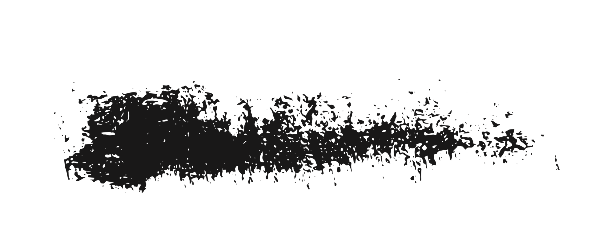 black staine brush, grunge banner, hand drawn splash. Grunge badge brush, hand drawn black png