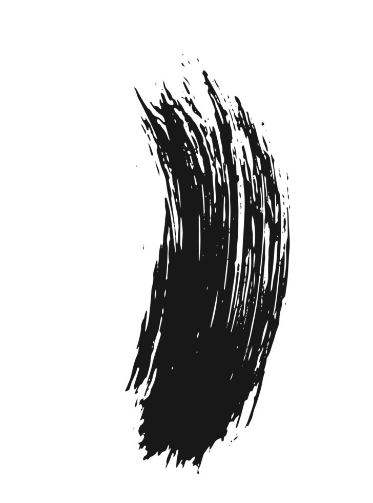 black staine brush, grunge banner, hand drawn splash. Grunge badge brush, hand drawn black png