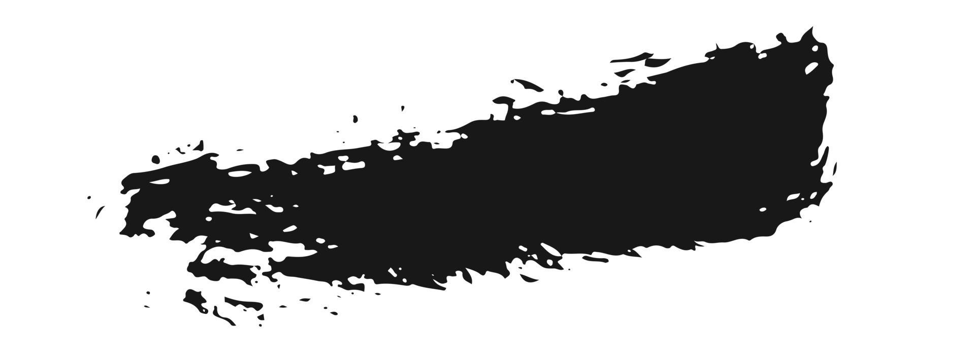 black staine brush, grunge banner, hand drawn splash. Grunge badge brush, hand drawn black png