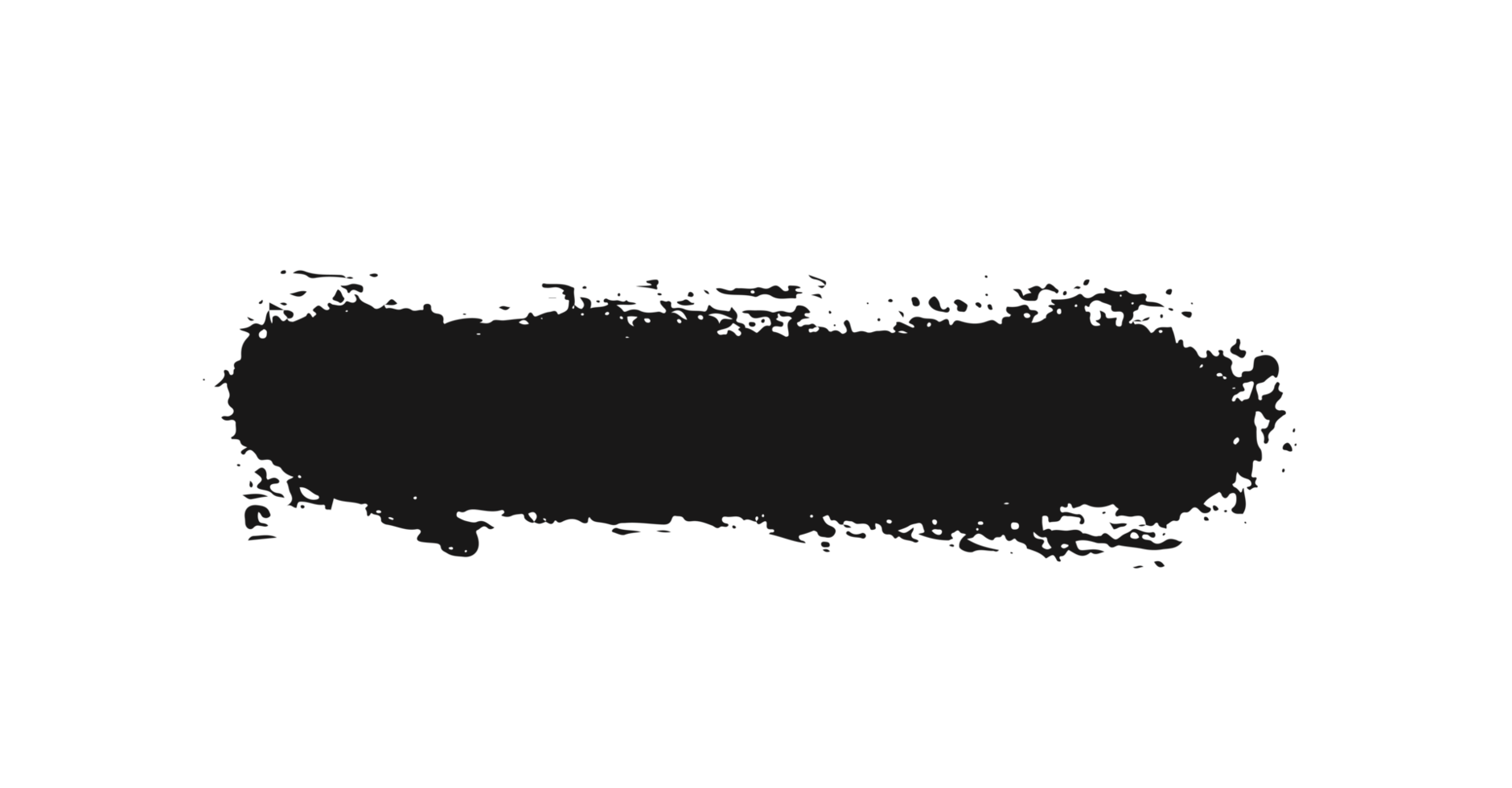 black staine brush, grunge banner, hand drawn splash. Grunge badge brush, hand drawn black png