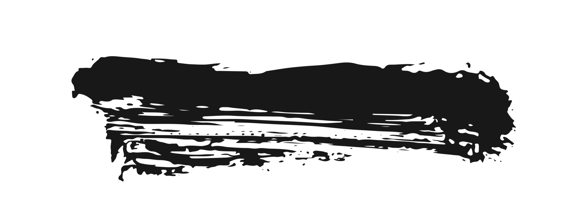 black staine brush, grunge banner, hand drawn splash. Grunge badge brush, hand drawn black png