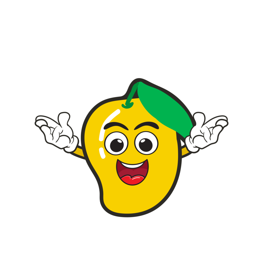 Früchte Maskottchen Lächeln glücklich komisch zum Kinder, kawaii Gekritzel Logo png