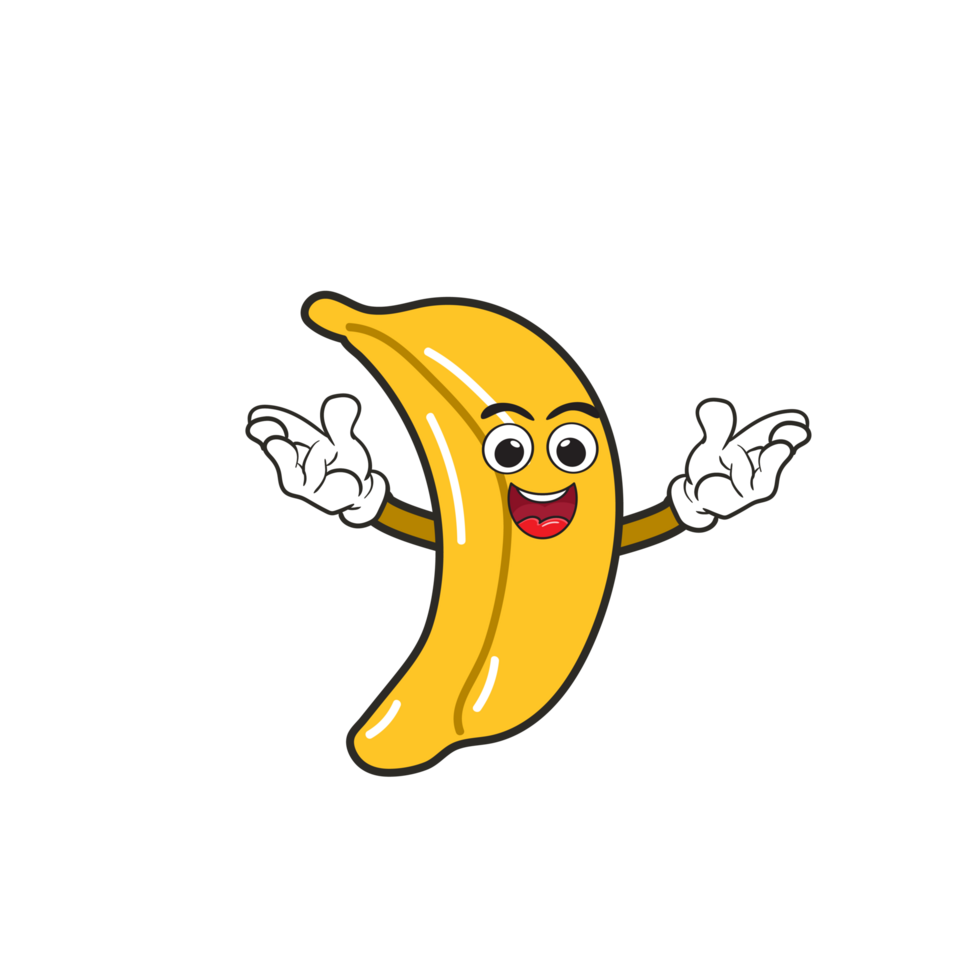 frutta mascotte Sorridi contento divertente per bambini, kawaii scarabocchio logo png