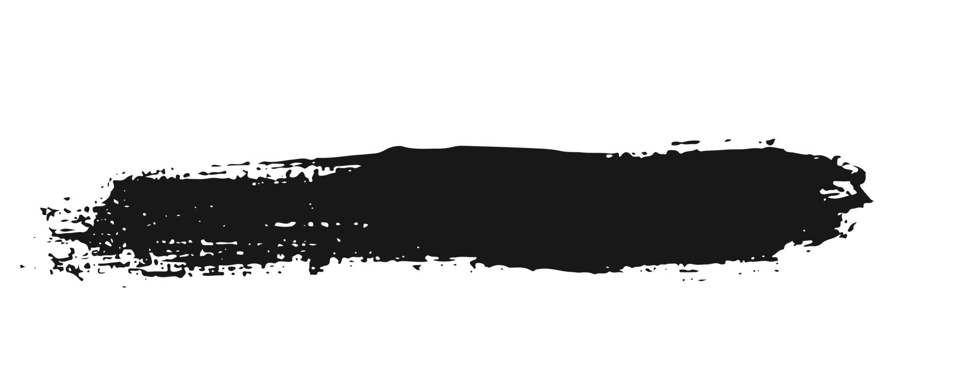 black staine brush, grunge banner, hand drawn splash. Grunge badge brush, hand drawn black png