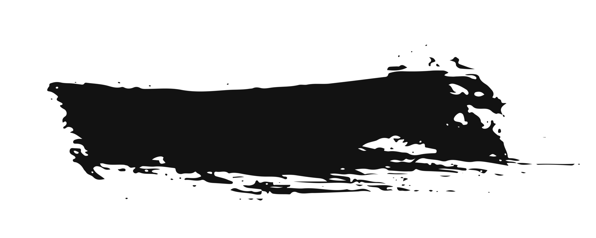 black staine brush, grunge banner, hand drawn splash. Grunge badge brush, hand drawn black png