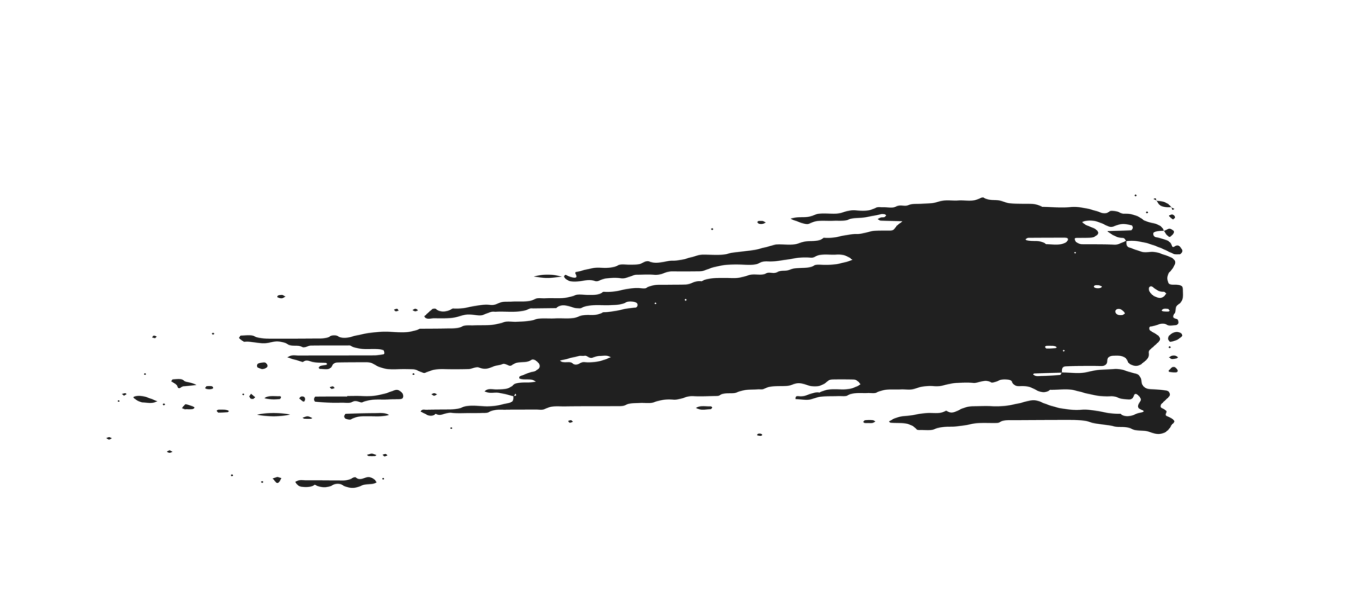 black staine brush, grunge banner, hand drawn splash. Grunge badge brush, hand drawn black png