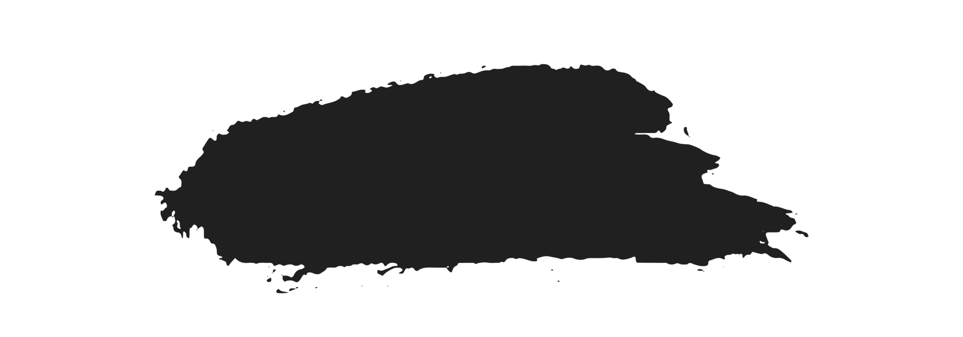 black staine brush, grunge banner, hand drawn splash. Grunge badge brush, hand drawn black png