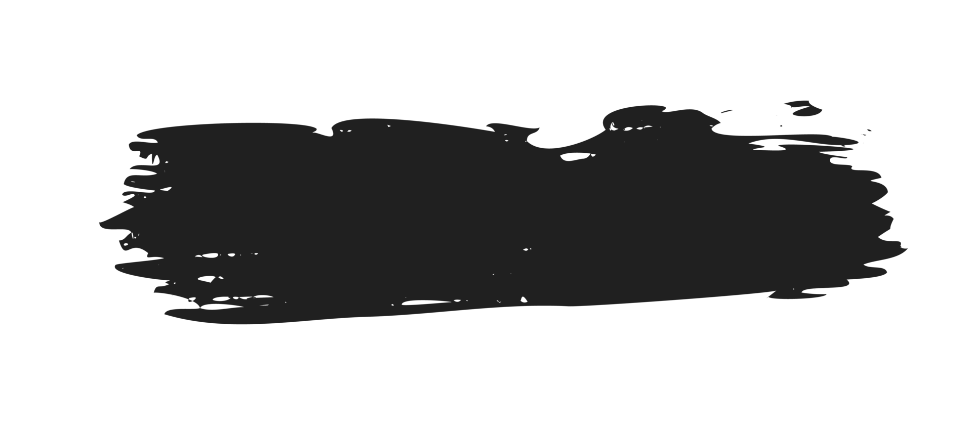 black staine brush, grunge banner, hand drawn splash. Grunge badge brush, hand drawn black png