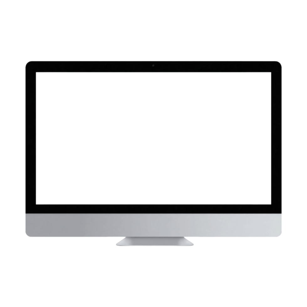 ein Computer Monitor mit ein leer Bildschirm auf ein transparent Hintergrund png