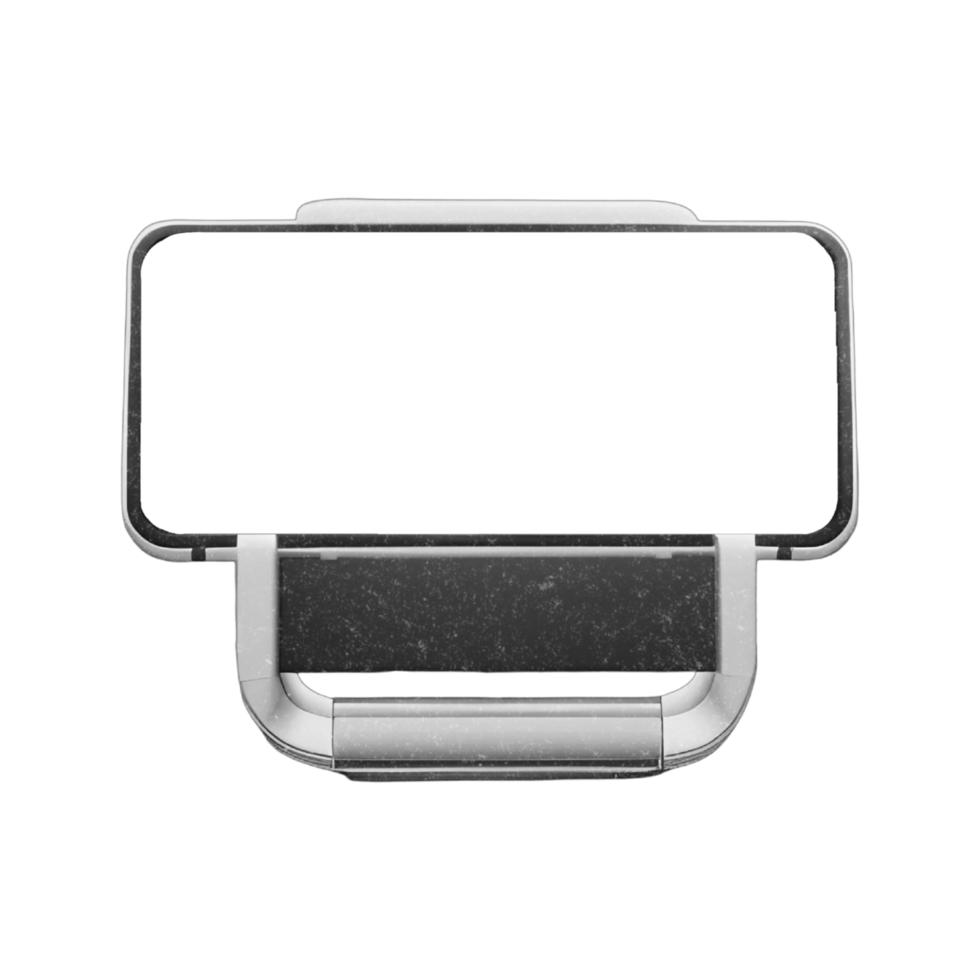 a black and white phone holder with a blank screen png