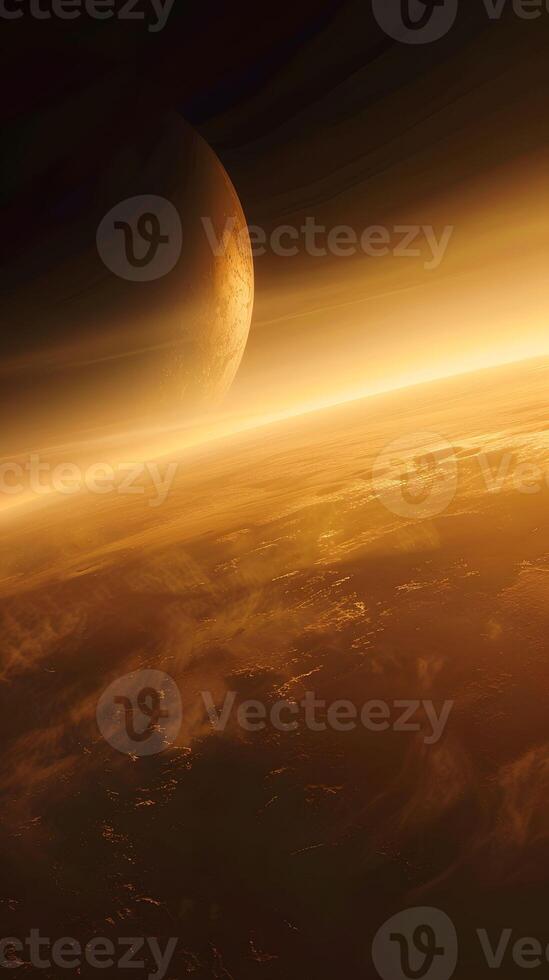 AI generated The first human colony on Titan sends a distress signal hinting at an unseen menace lurking in the methane lakes photo