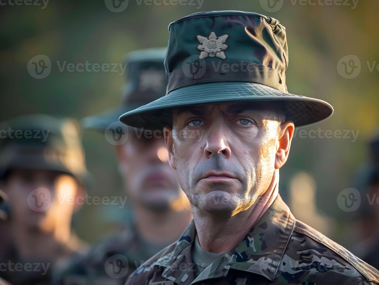 AI generated Drill sergeant barking orders discipline and training photo