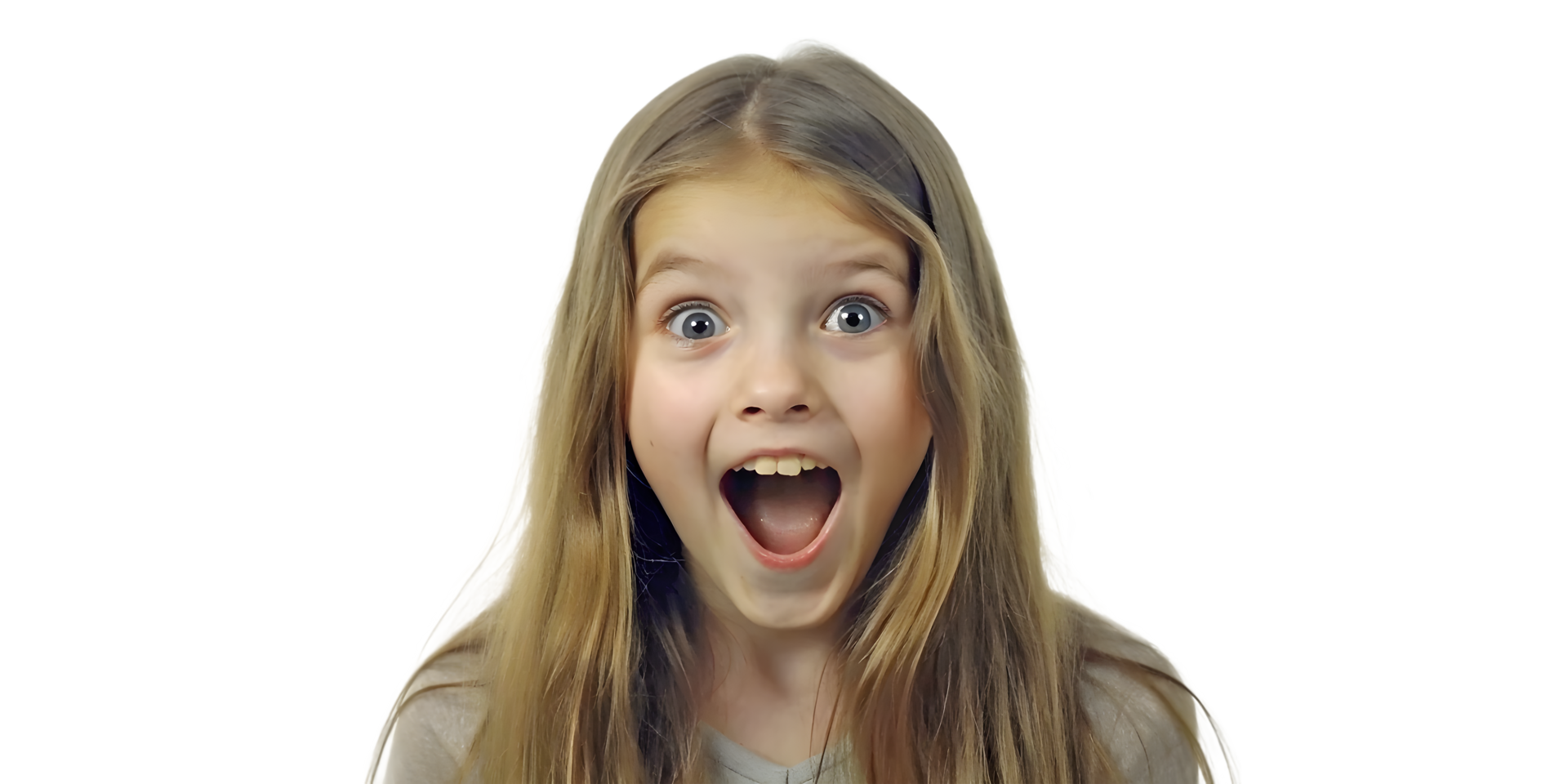 AI generated A Surprised and Joyful Girl Kid png