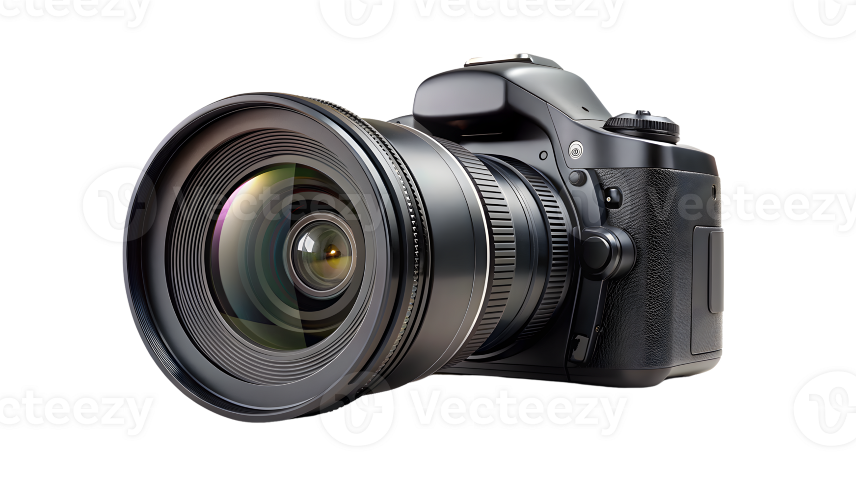 AI generated Camera With Attached Lens on Transparent Background png