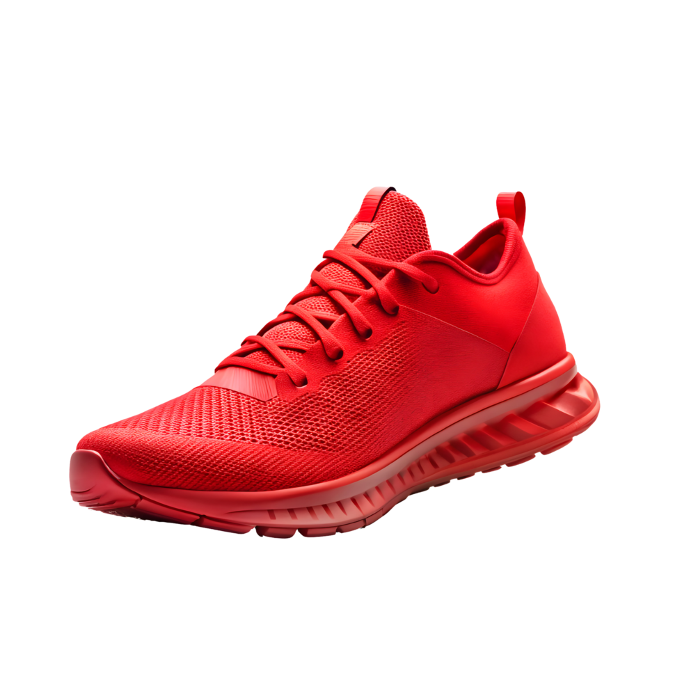 AI generated A Red Running Sneaker png