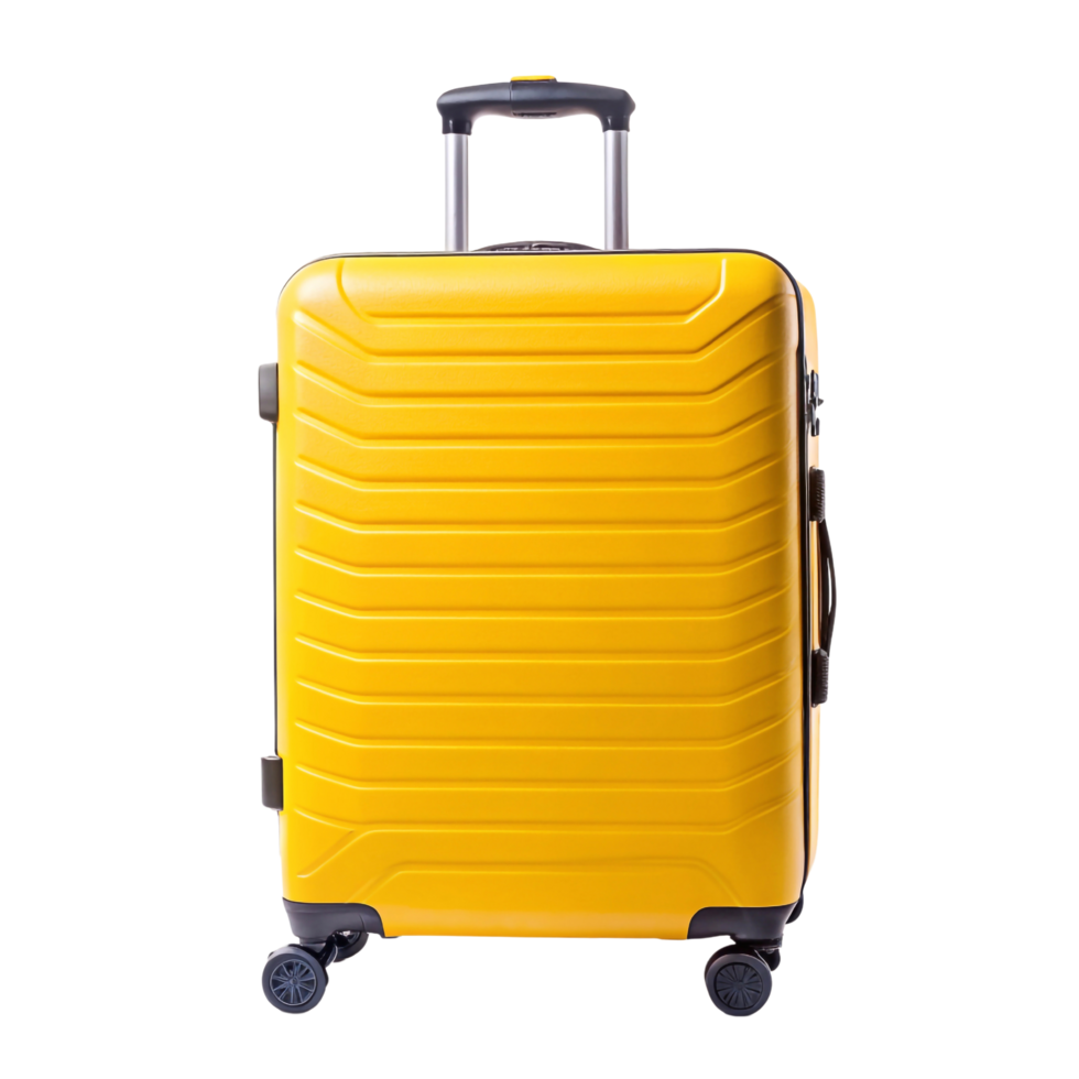 AI generated A Bright Yellow Travel Suitcase For Journey png