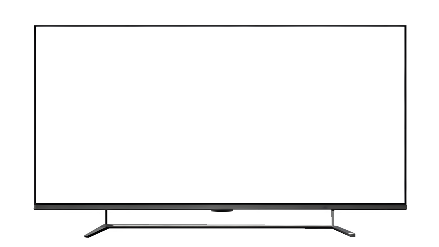 AI generated TV Mockup With Blank Screen on Transparent Background png