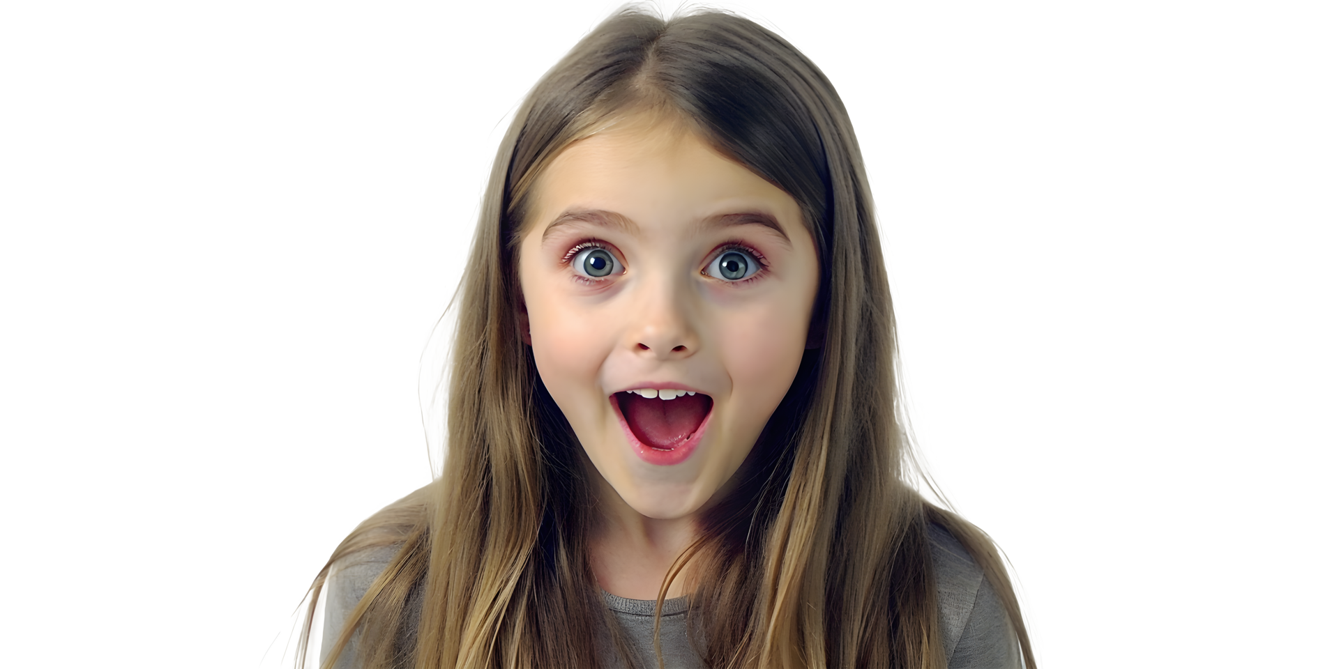 AI generated Surprised and Joyful Girl Kid png