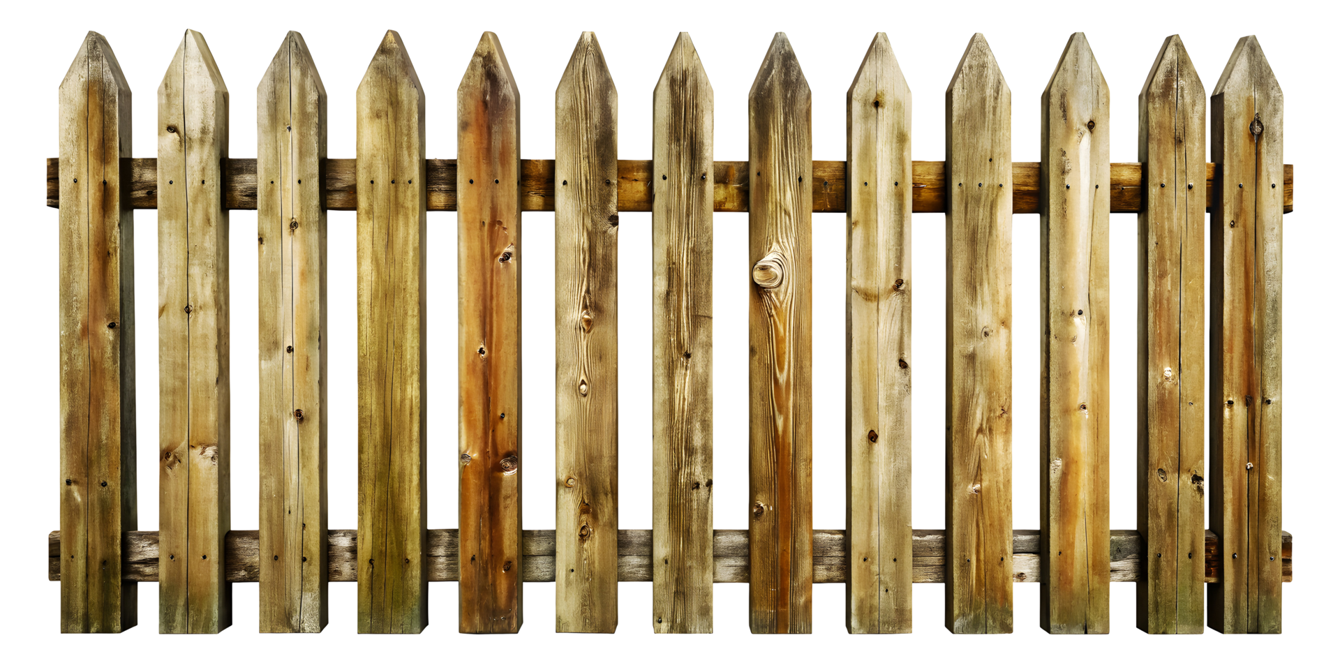 AI generated A Weathered Wooden Fence png