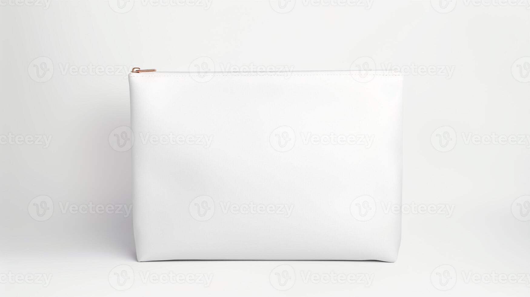 AI generated White Box Clutch Bag isolated on white background with copy space for advertisement. AI Generated photo
