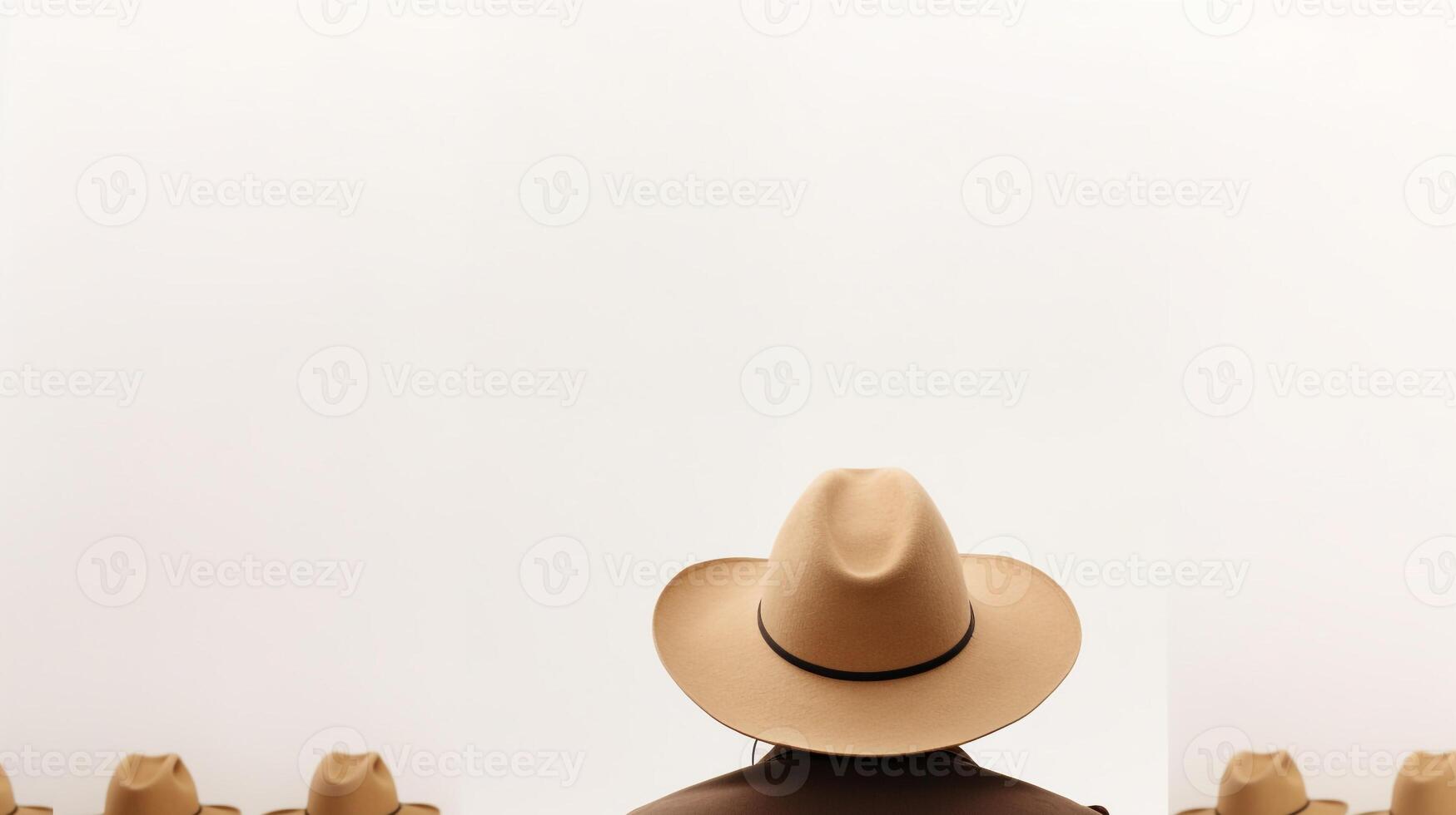 AI generated Photo of Tan Cowboy Hat isolated on white background. AI Generated