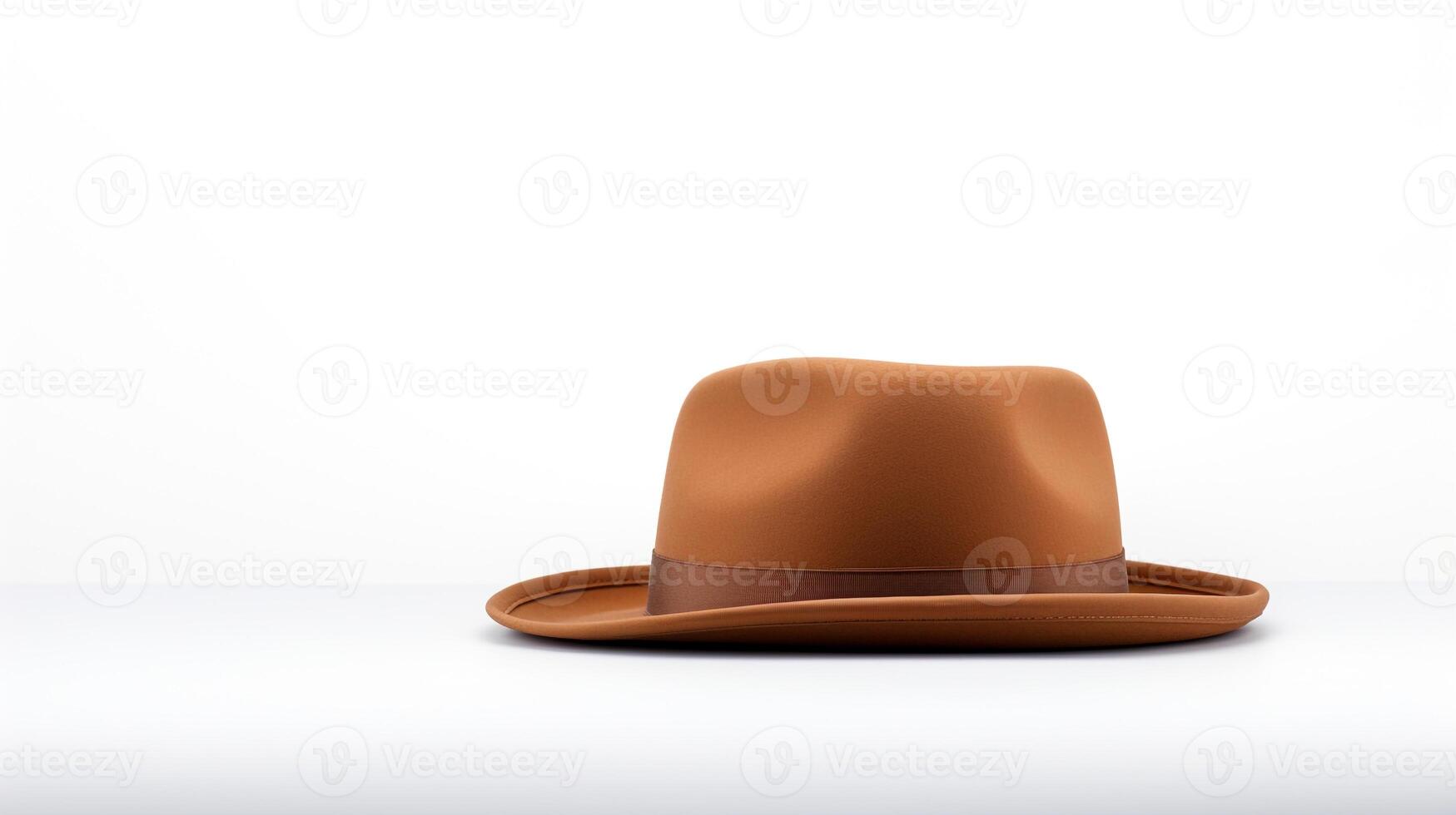 AI generated Photo of Tan Bowler Hat isolated on white background. AI Generated