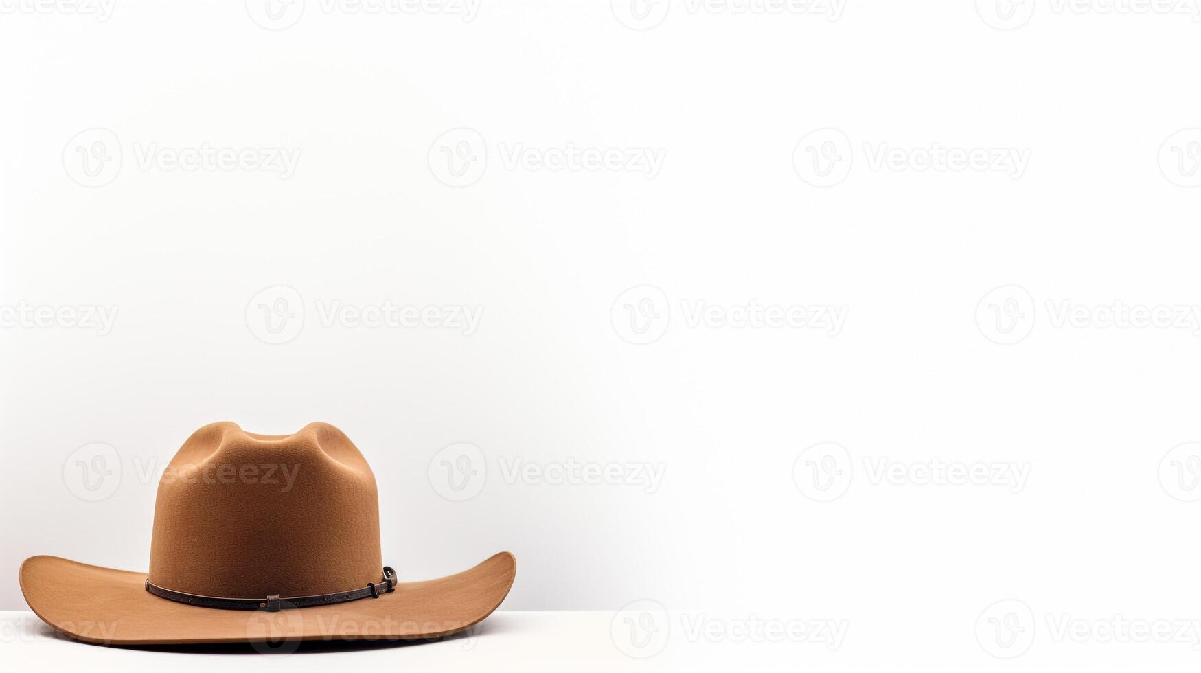 AI generated Photo of Tan Cowboy Hat isolated on white background. AI Generated