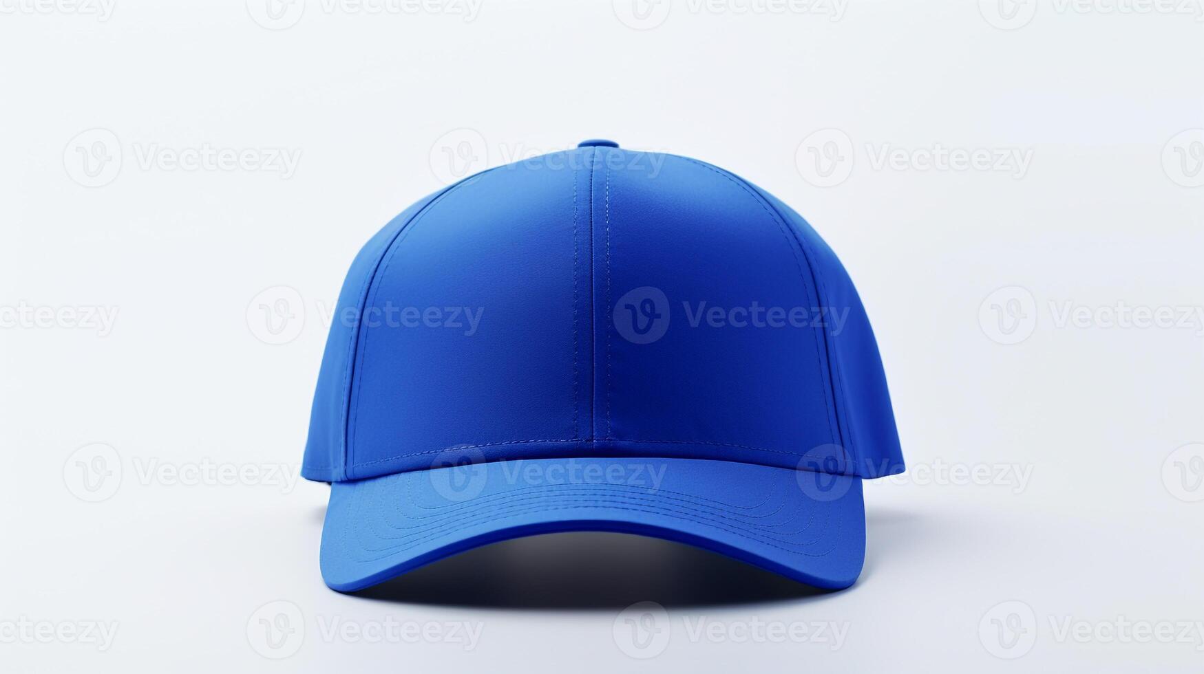 ai generado foto de real azul visera gorra aislado en blanco antecedentes. ai generado