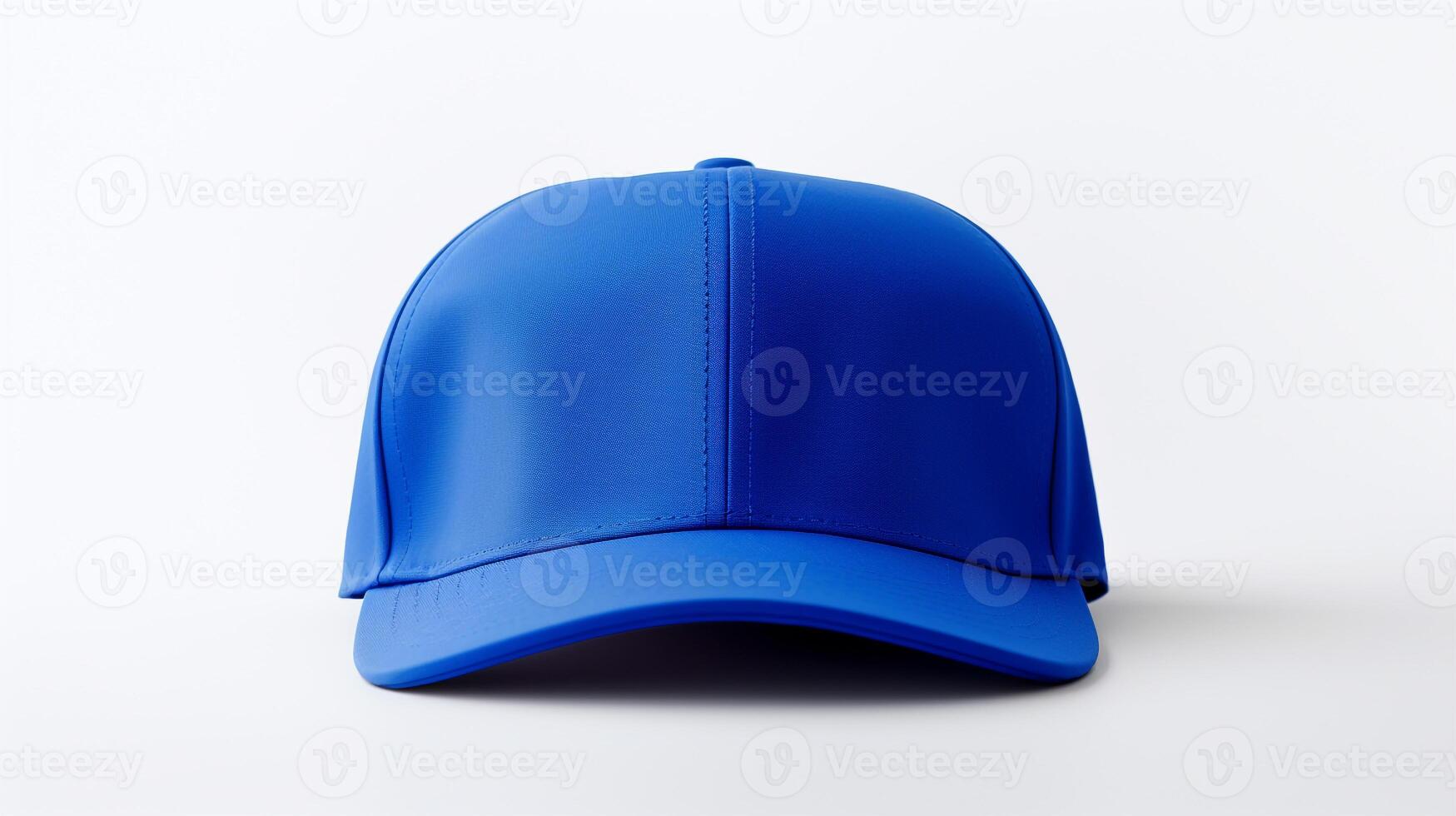 ai generado foto de real azul visera gorra aislado en blanco antecedentes. ai generado