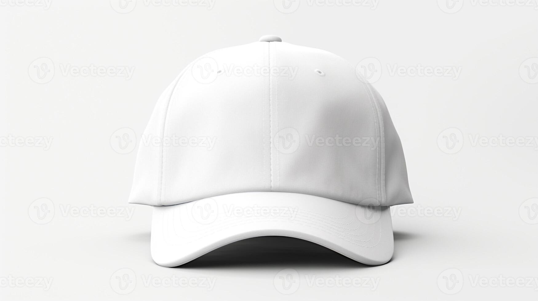 AI generated Photo of White Baseball Cap isolated on white background. AI Generated