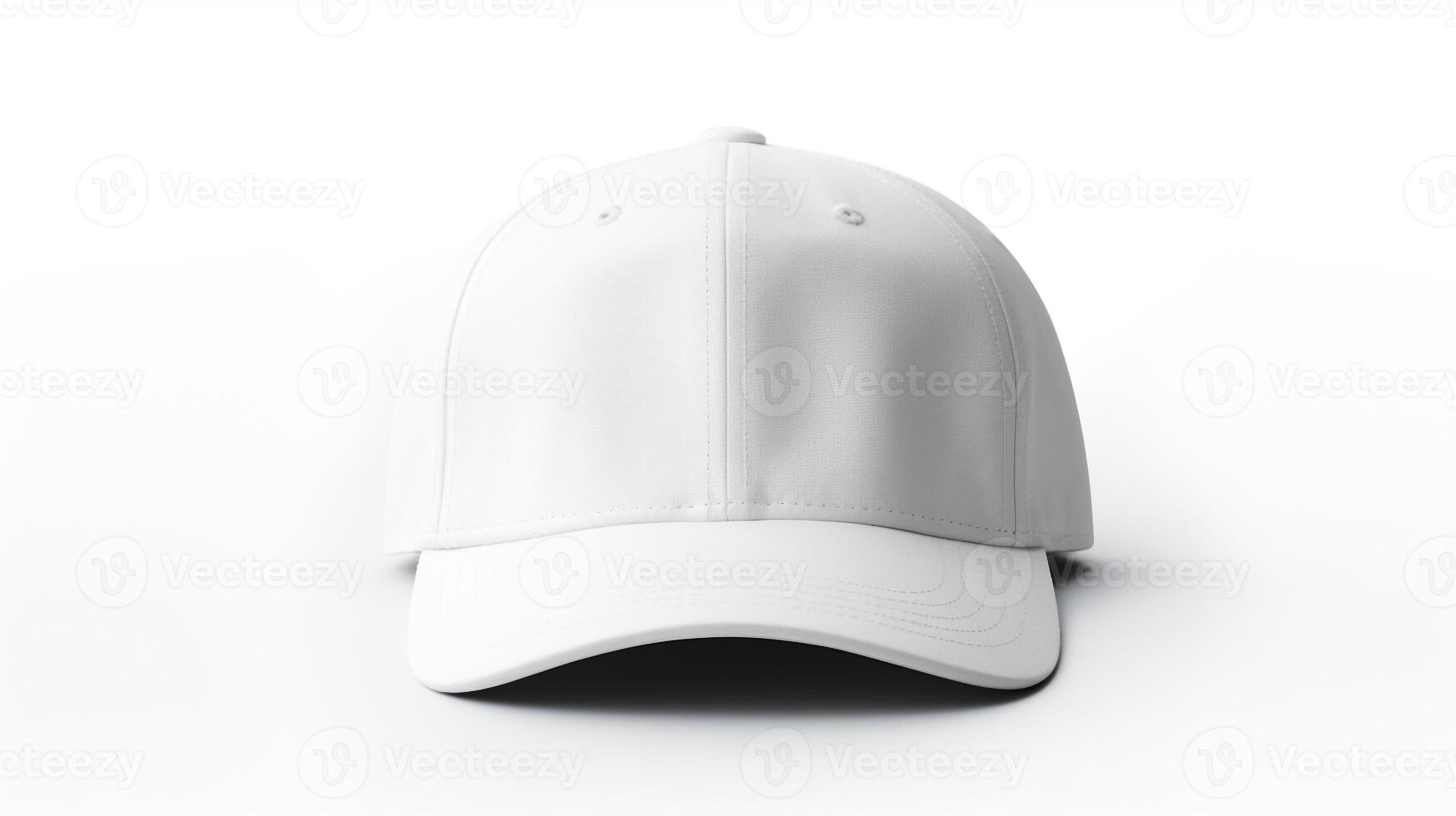 AI generated Photo of White Baseball Cap isolated on white background. AI Generated