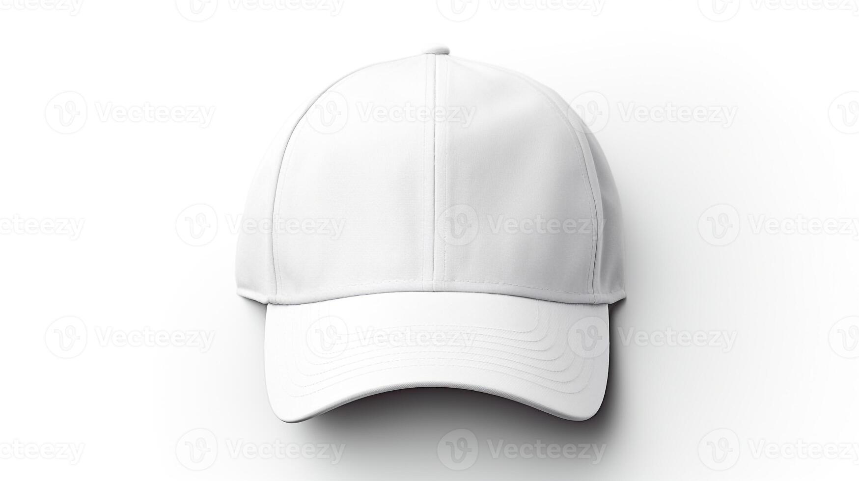 AI generated Photo of White Baseball Cap isolated on white background. AI Generated