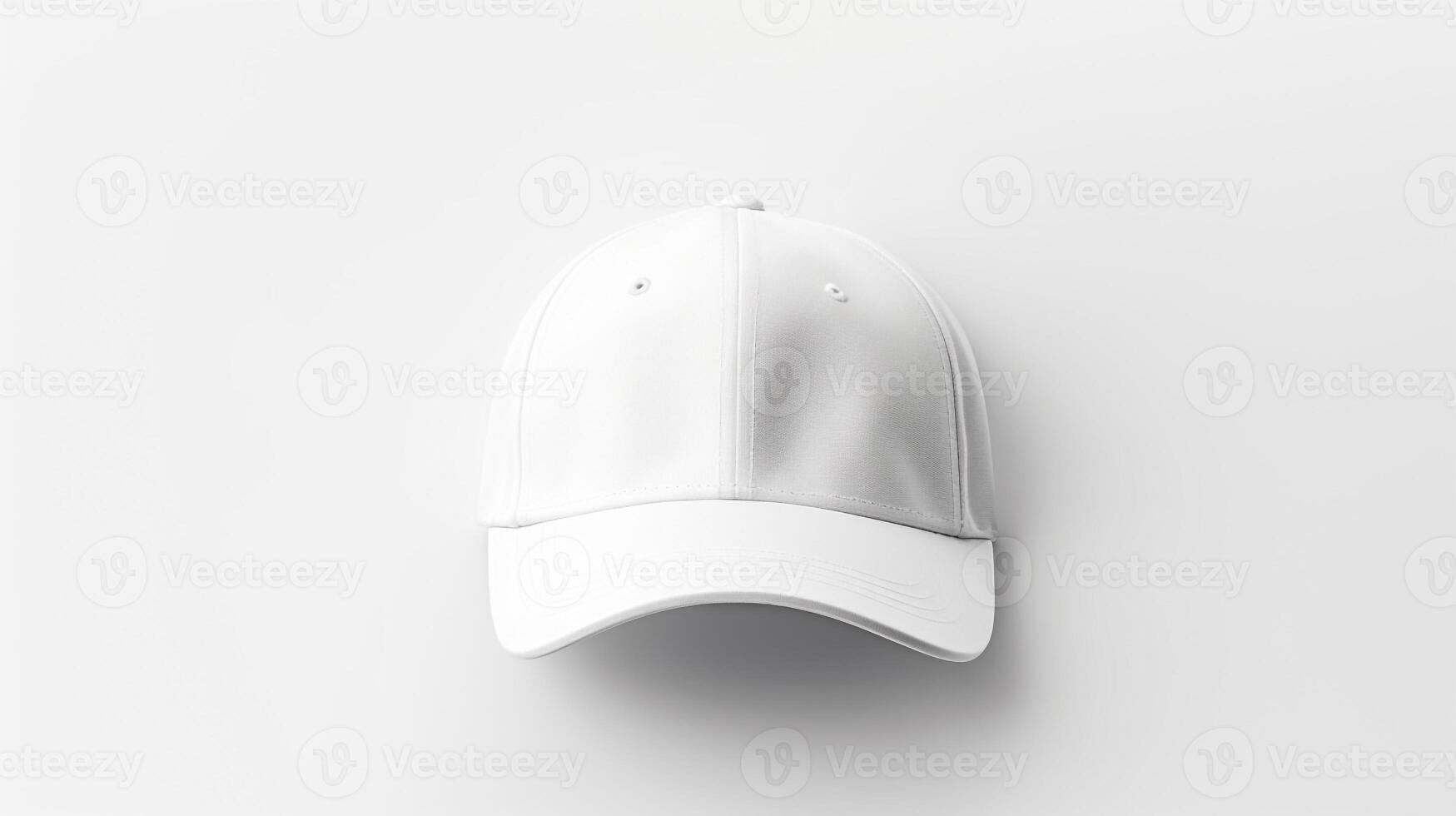 AI generated Photo of White Baseball Cap isolated on white background. AI Generated