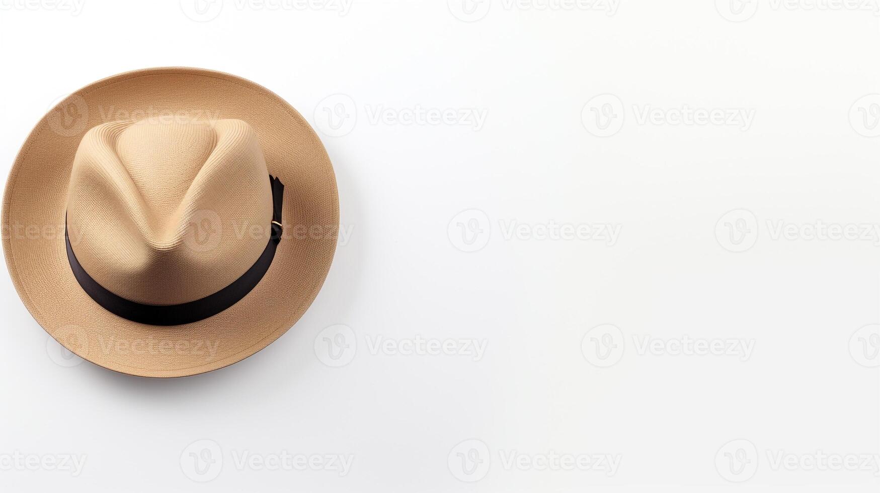 AI generated Photo of Tan Trilby Hat isolated on white background. AI Generated