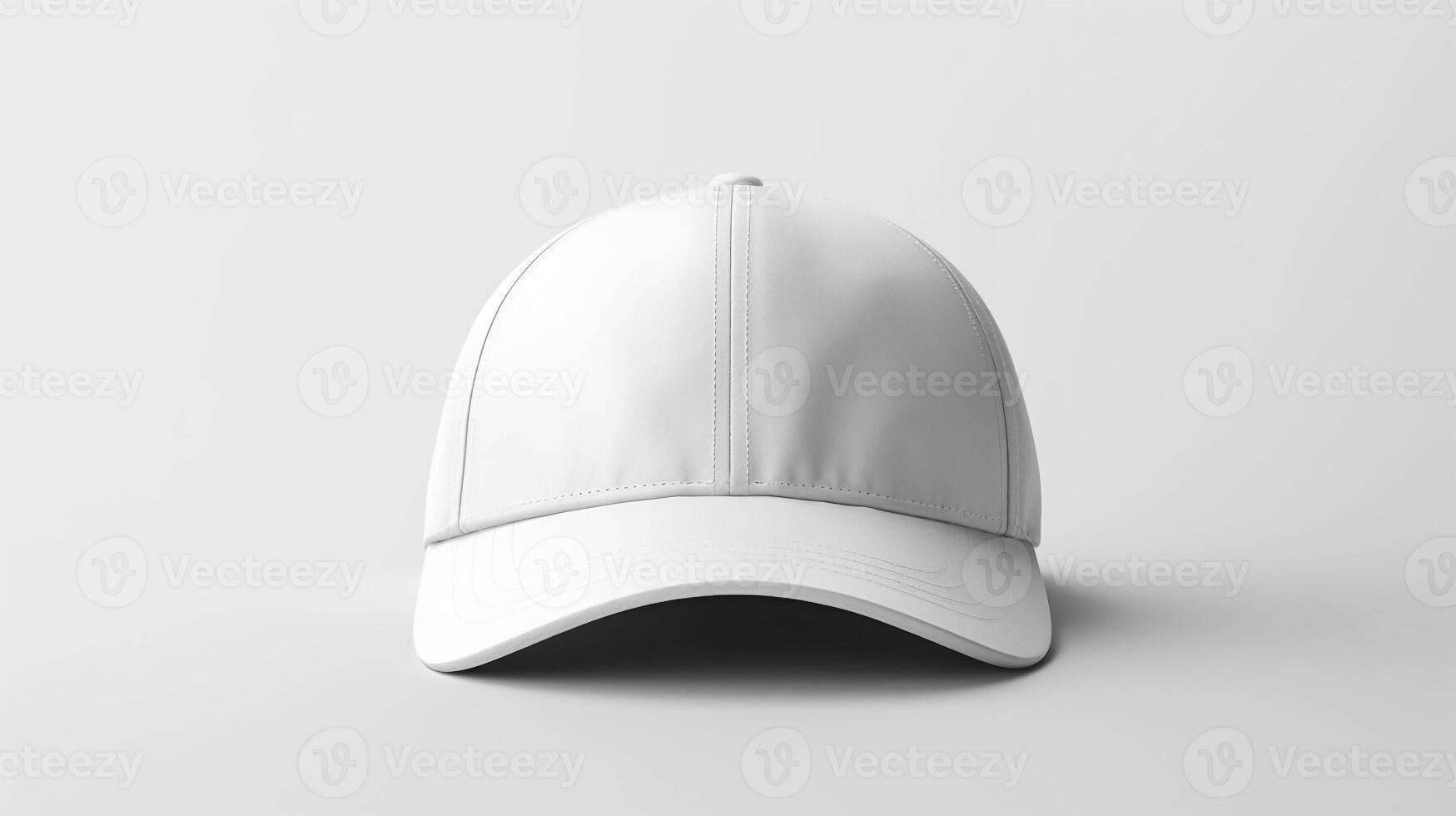 AI generated Photo of White Baseball Cap isolated on white background. AI Generated