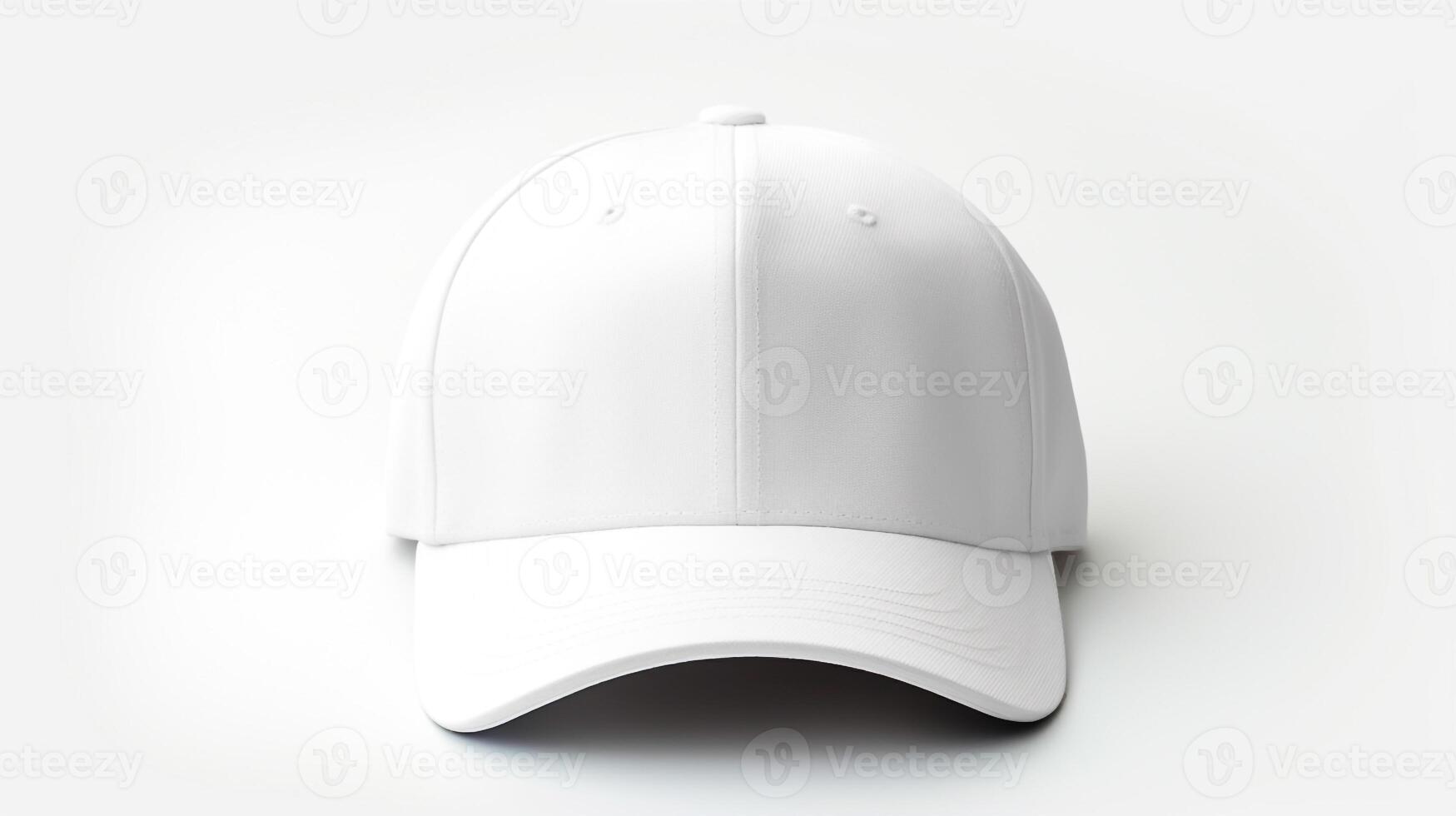 AI generated Photo of White Baseball Cap isolated on white background. AI Generated