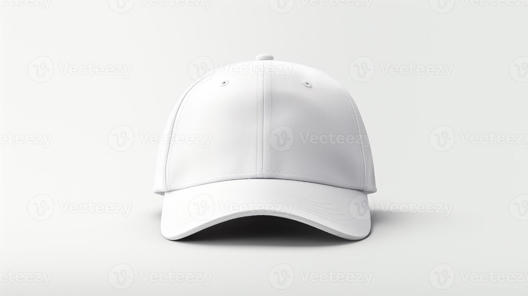 AI generated Photo of White Baseball Cap isolated on white background. AI Generated